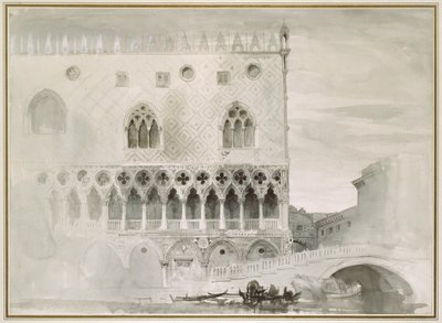 Außenansicht des Dogenpalastes, Venedig, 19. Jahrhundert von John Ruskin